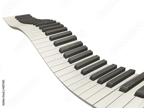 wavy piano keys