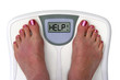 Foto: feet on a bathroom scale - isolated feet on a bathroom scale - isolated