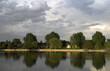 lakeside at sunset