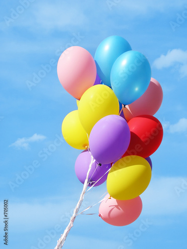 colorful balloons against sky