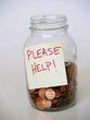 jar full of pennies with 