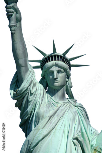 isolated upper liberty statue