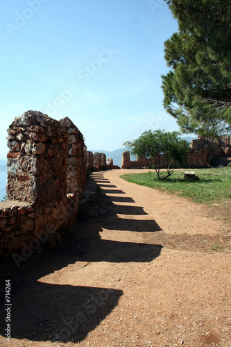 alanya castle wall alanya castle wall
