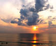 canvas print picture evening on the sea