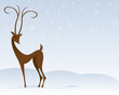 Illustration: reindeer in snow reindeer in snow