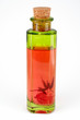 bottle of scent on white background