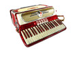 accordion on white