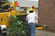 tree worker using chipper tree worker using chipper