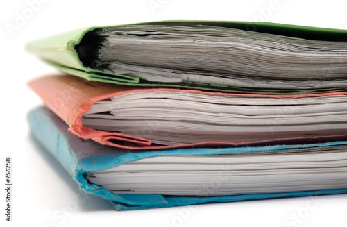 Photo: stacked binders stacked binders