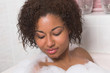 woman enjoying her bath