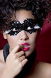 sexy woman wearing a gem mask sexy woman wearing a gem mask