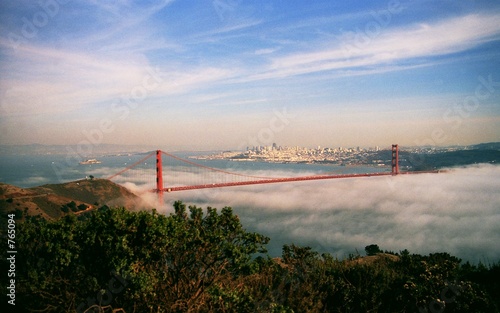 san francisco golden gate im nebel