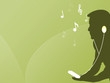 male listening to music with his mp3 player male listening to music with his mp3 player