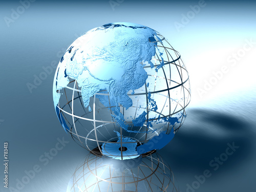 Foto: erdkugel 3d asien erdkugel 3d asien