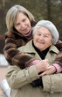 mother and daughter hugging