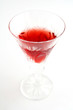 cristal glass with red liqueur