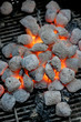hot coals.