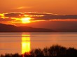sunrise reflection over lake