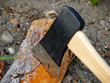axe in firewood