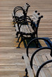 wooden benches