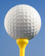golfball against blue sky