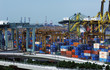 singapore: harbor, containers