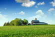 farmhouse and barn farmhouse and barn