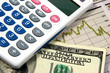 financial planning calculator closeup