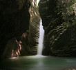 waterfall in a cave