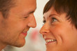 a young couple kissing