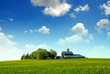 farmhouse and barn farmhouse and barn