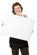 lady holding a white board lady holding a white board