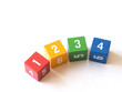 colorful numbered blocks for learning (i)