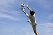 soccer football goal keeper making save