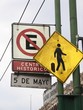no parking, crosswalk, signs no parking, crosswalk, signs