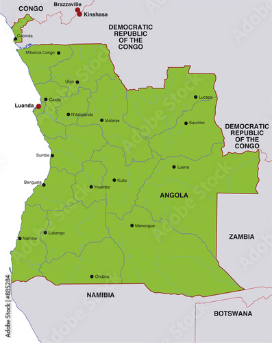 map angola landkarte angola