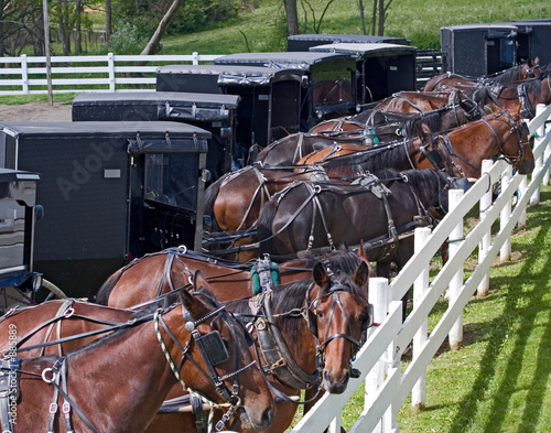Photo: amish parking lot amish parking lot
