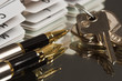 pen and keys
