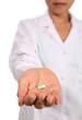 nurse giving pill