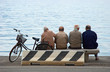 senior man citizens at the pier