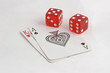 Photo: black jack and dice black jack and dice
