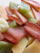 fruit salad with kiwi, watermelon, rockmelon