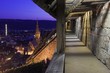 nachtszene von esslingen mit stadtbefestigung. nachtszene von esslingen mit stadtbefestigung.
