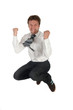 businessman jumping