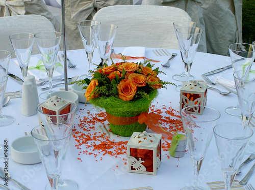 wedding reception table