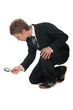 businessman with magnifying glass