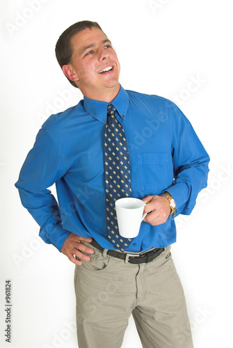 Foto: business man on coffee break business man on coffee break