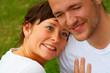 portrait of a young couple outside portrait of a young couple outside