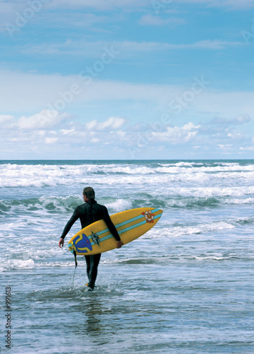 a surfer in cornwall