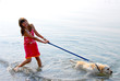 girl playing dog girl playing dog